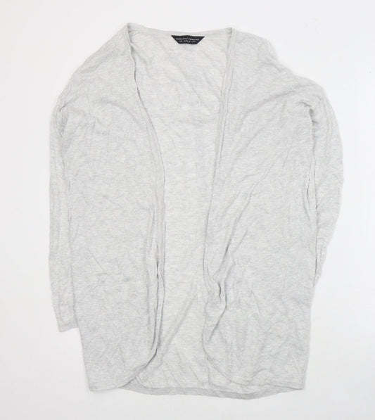 Dorothy Perkins Womens Grey V-Neck  Cotton Cardigan Jumper Size 12