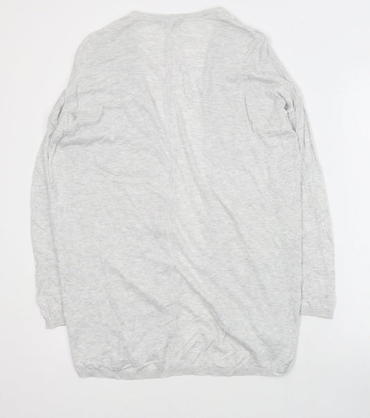 Dorothy Perkins Womens Grey V-Neck  Cotton Cardigan Jumper Size 12