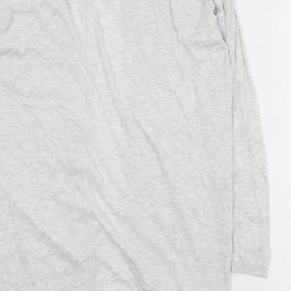 Dorothy Perkins Womens Grey V-Neck  Cotton Cardigan Jumper Size 12