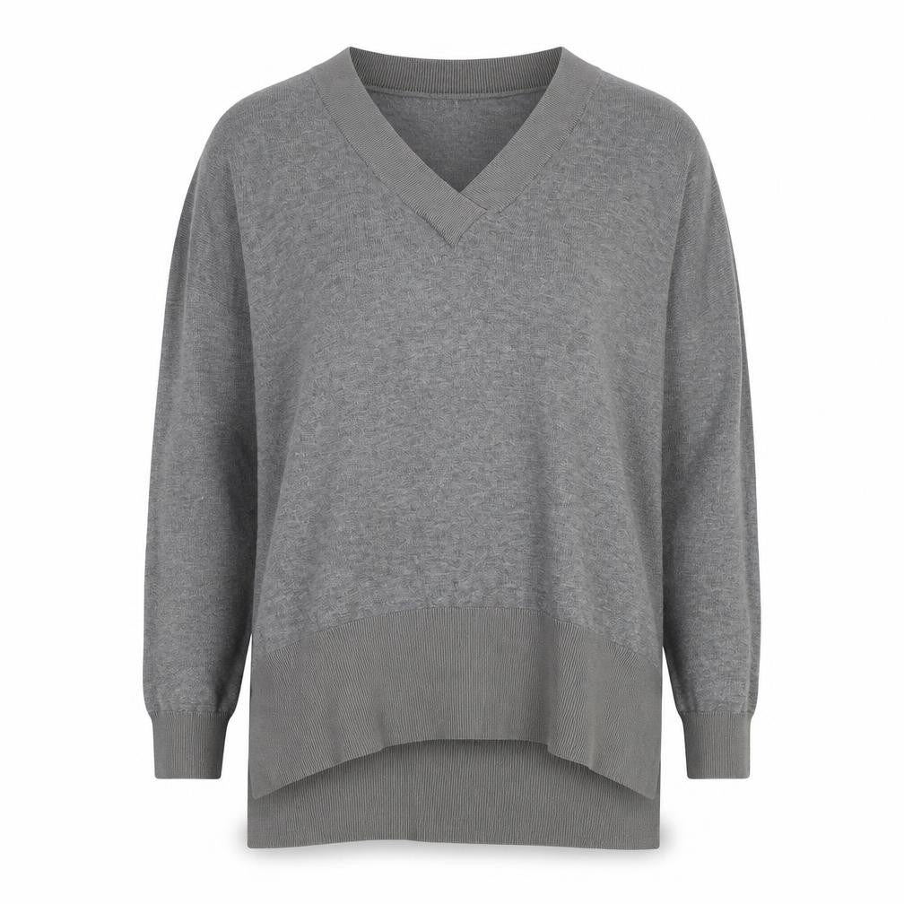 Womens UK Size 8 Topshop Grey Henley Jumper