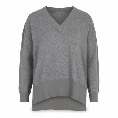 Womens UK Size 8 Topshop Grey Henley Jumper
