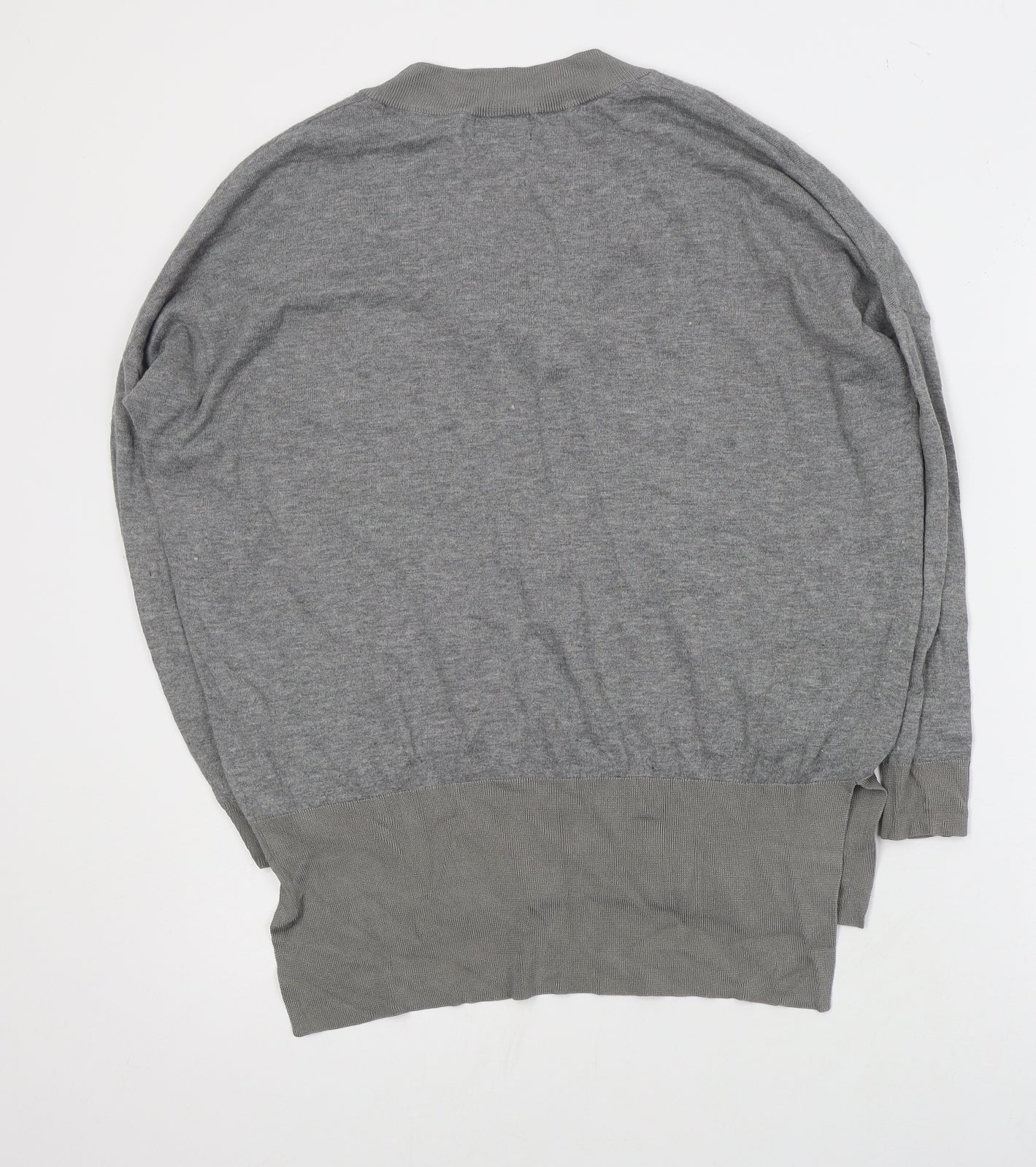 Womens UK Size 8 Topshop Grey Henley Jumper