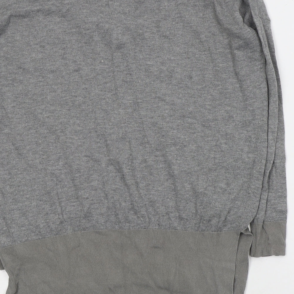 Womens UK Size 8 Topshop Grey Henley Jumper