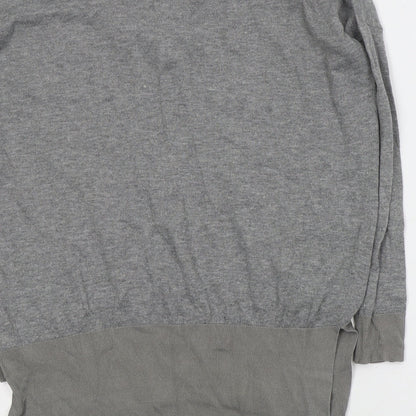 Womens UK Size 8 Topshop Grey Henley Jumper