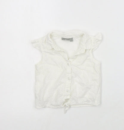 Primark Baby White  Cotton Basic Button-Up Size 12-18 Months Collared Button