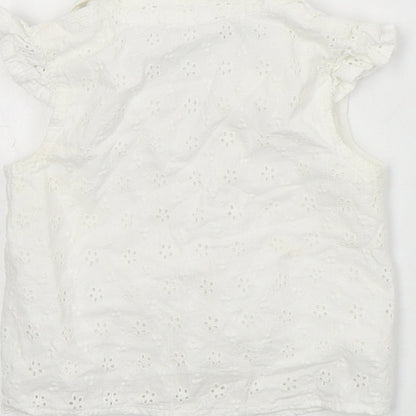Primark Baby White  Cotton Basic Button-Up Size 12-18 Months Collared Button