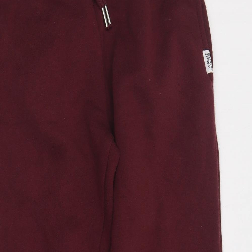 New Look Girls Red  Cotton Jogger Trousers Size 9 Months  Regular Drawstring