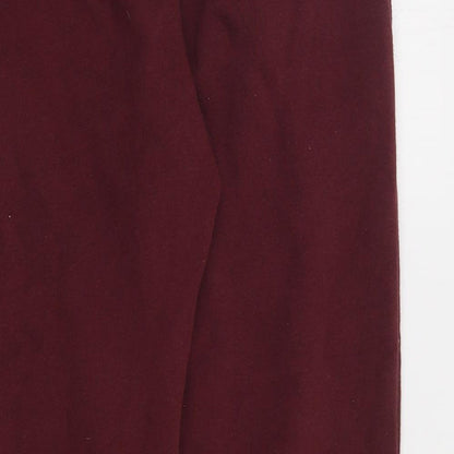 New Look Girls Red  Cotton Jogger Trousers Size 9 Months  Regular Drawstring