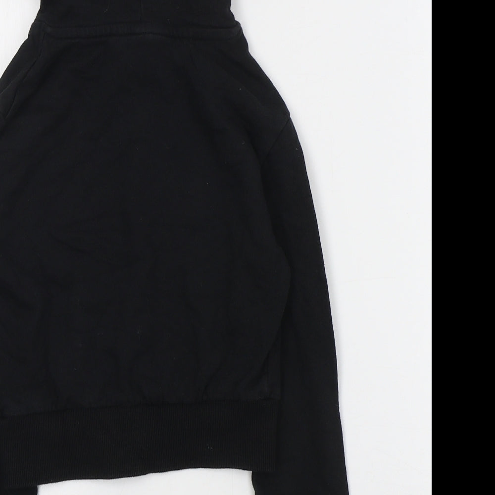 Closure Girls Black  Cotton Pullover Hoodie Size 8 Years  Pullover - Cropped