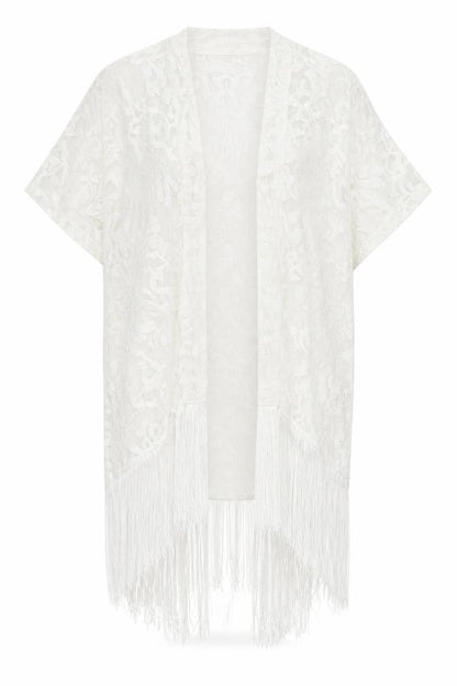 Womens UK Size 8 ASOS Ivory Kimono Coat