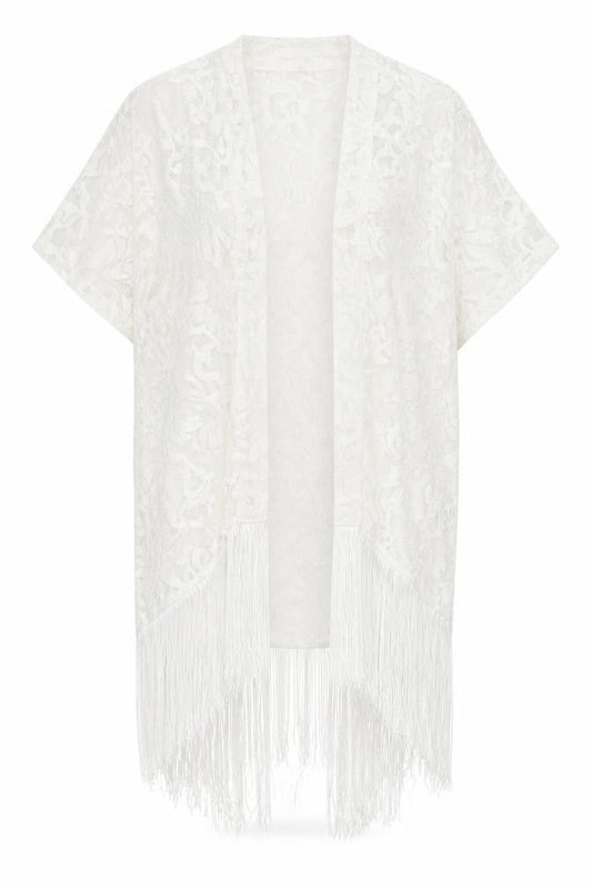 Womens UK Size 8 ASOS Ivory Kimono Coat