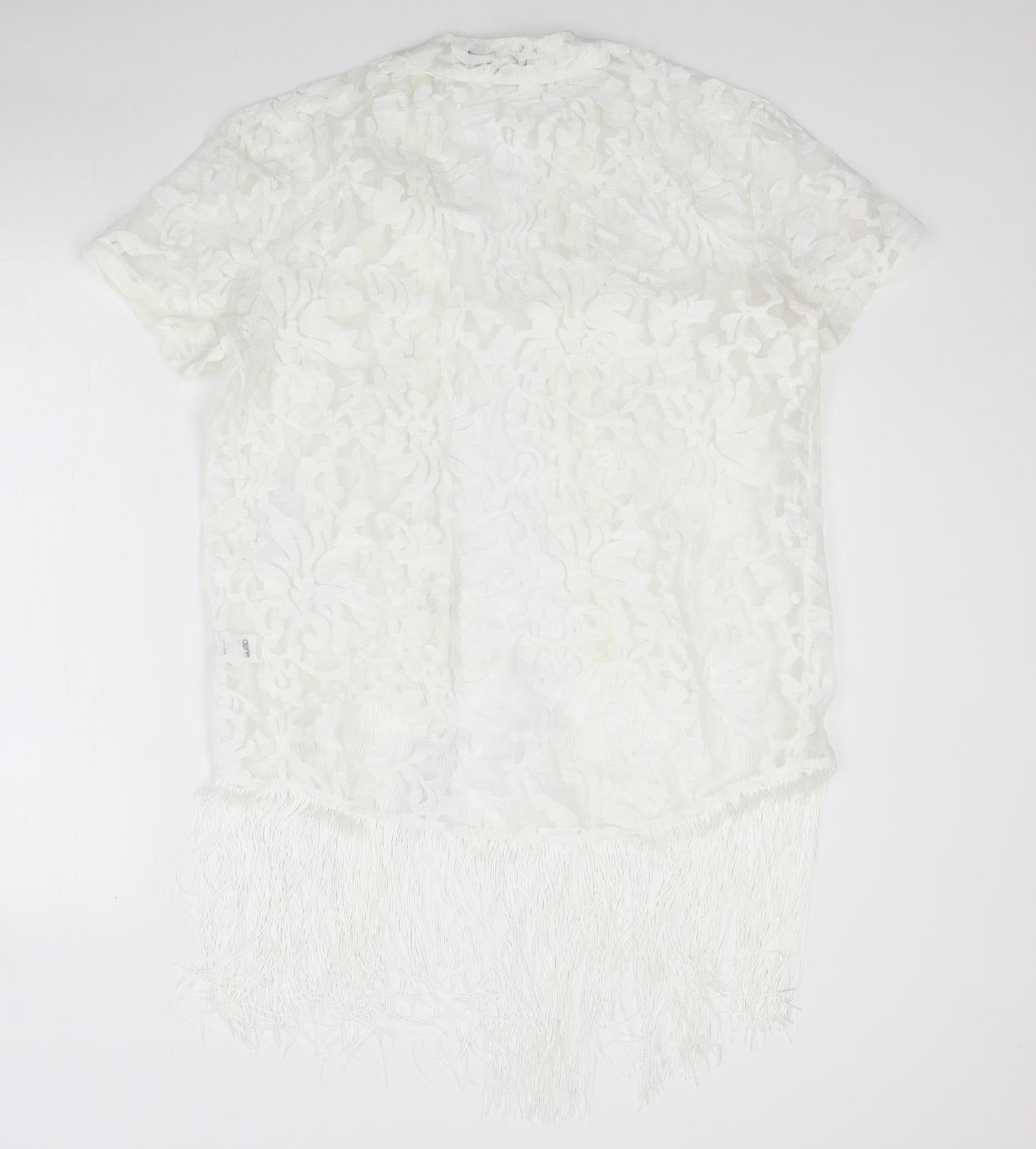 Womens UK Size 8 ASOS Ivory Kimono Coat