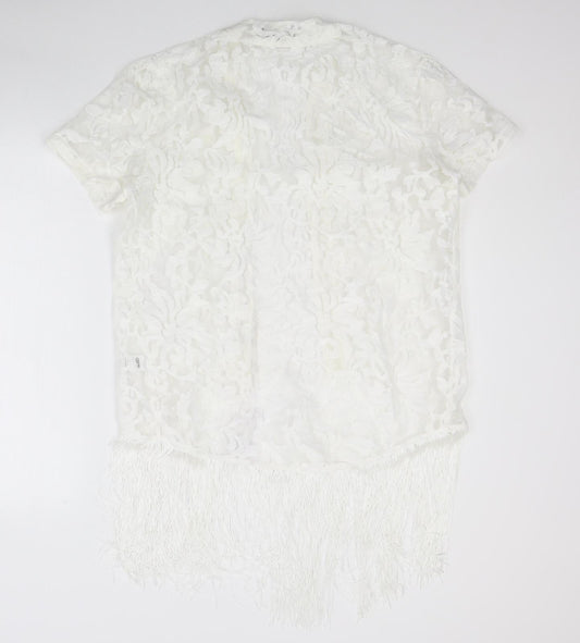 Womens UK Size 8 ASOS Ivory Kimono Coat