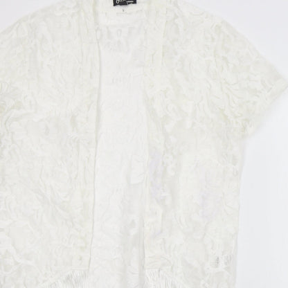 Womens UK Size 8 ASOS Ivory Kimono Coat