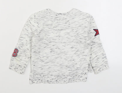 Dunnes Stores Boys White  Cotton Basic T-Shirt Size 6-9 Months Round Neck Pullover