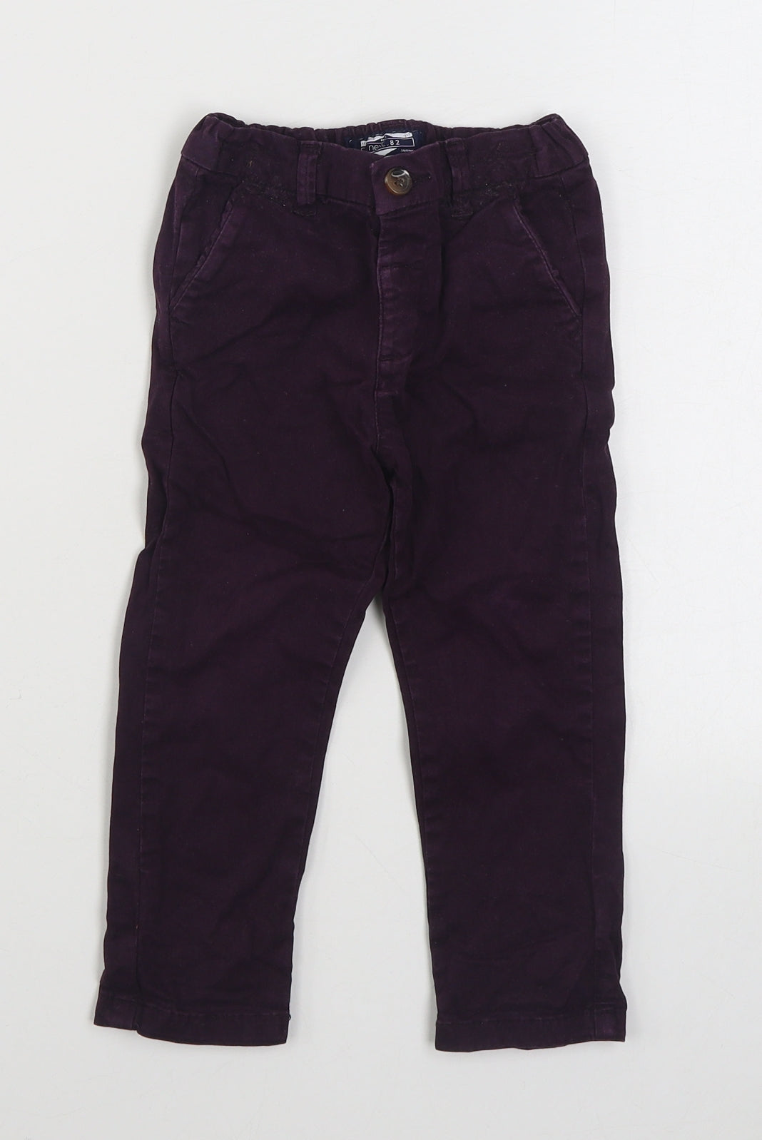 NEXT Boys Purple  Cotton Jogger Jeans Size 18-24 Months  Zip