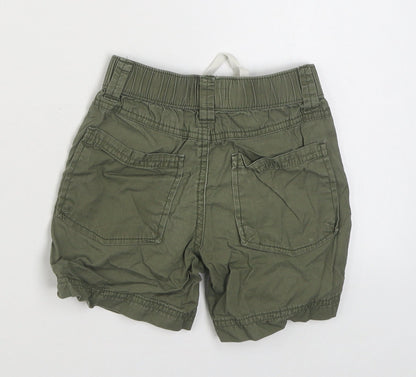 Pumpkin Patch Boys Green  100% Cotton Cargo Shorts Size 2 Years  Regular Tie