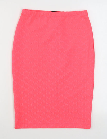 Dunnes Stores Womens Pink  Polyester Straight & Pencil Skirt Size S