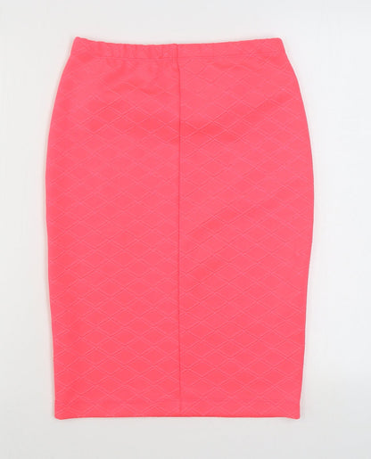 Dunnes Stores Womens Pink  Polyester Straight & Pencil Skirt Size S