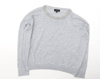 Womens UK Size 8 Topshop Grey Pullover Jumper