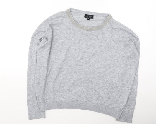 Womens UK Size 8 Topshop Grey Pullover Jumper