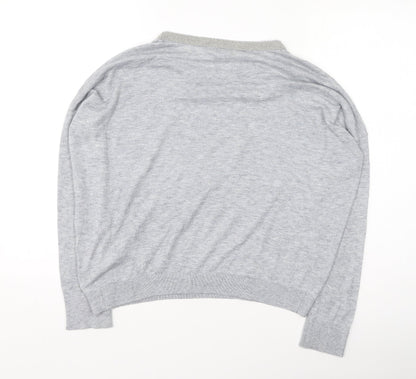 Womens UK Size 8 Topshop Grey Pullover Jumper