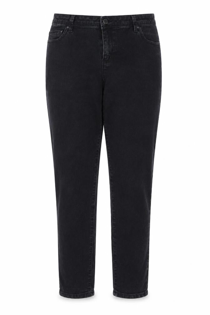 Womens UK Size 14 Denim & Co. Regular Fit Straight Black Jeans