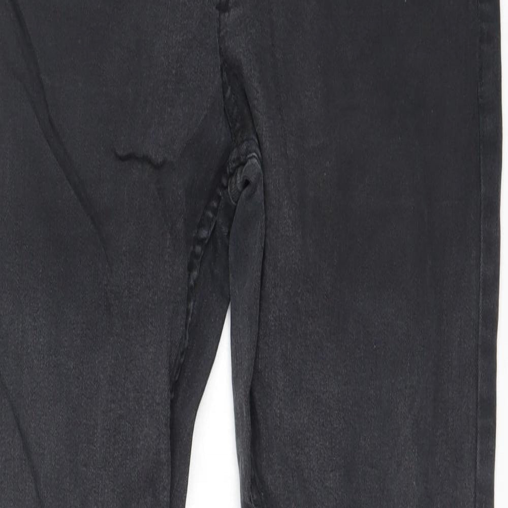 Denim & Co. Womens Grey  Cotton Skinny Jeans Size 14 L27 in Regular