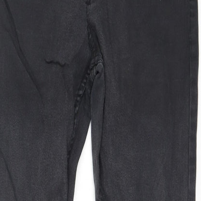 Denim & Co. Womens Grey  Cotton Skinny Jeans Size 14 L27 in Regular