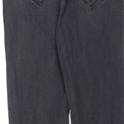 Denim & Co. Womens Grey  Cotton Skinny Jeans Size 14 L27 in Regular