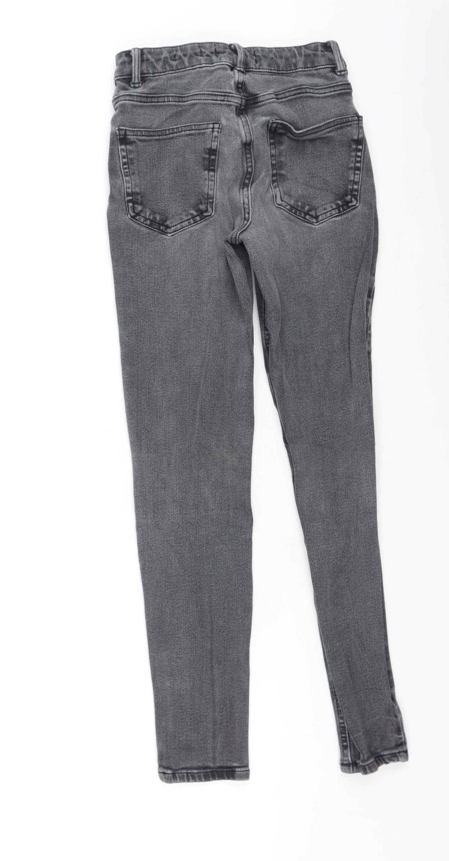 New Look Womens Grey  Cotton Skinny Jeans Size 6 L25 in Regular