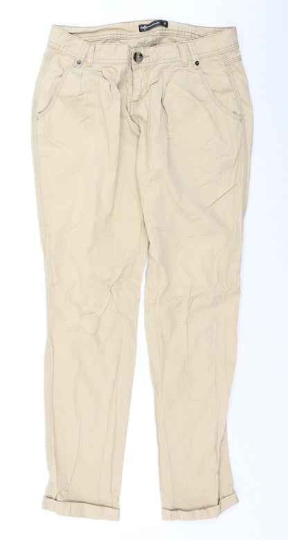 International Womens Brown  Cotton Trousers  Size 8 L28 in Regular