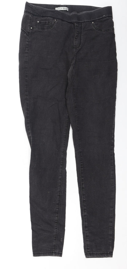 Denim & Co. Womens Black  Cotton Skinny Jeans Size 12 L27 in Regular