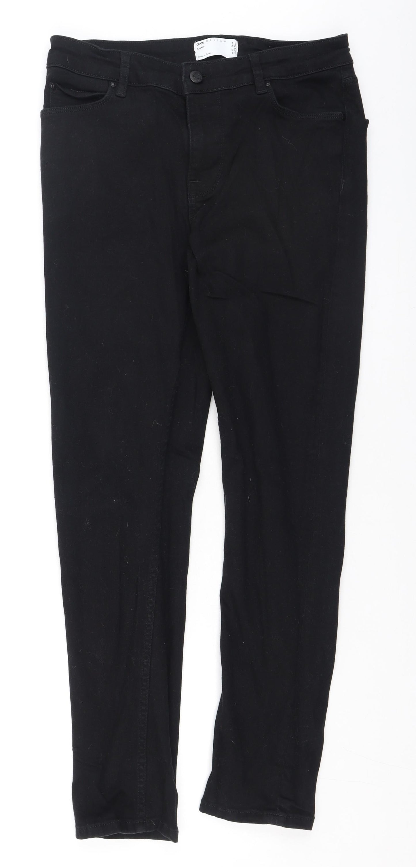 ASOS Womens Black  Cotton Skinny Jeans Size 30 L30 in Regular
