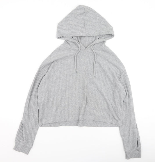 Primark Womens Grey Round Neck  Polyester Pullover Jumper Size S