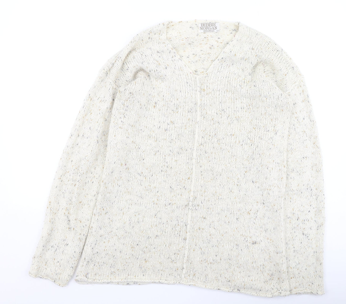 Womens UK Size 36 Debbie Morgan Beige Pullover Jumper