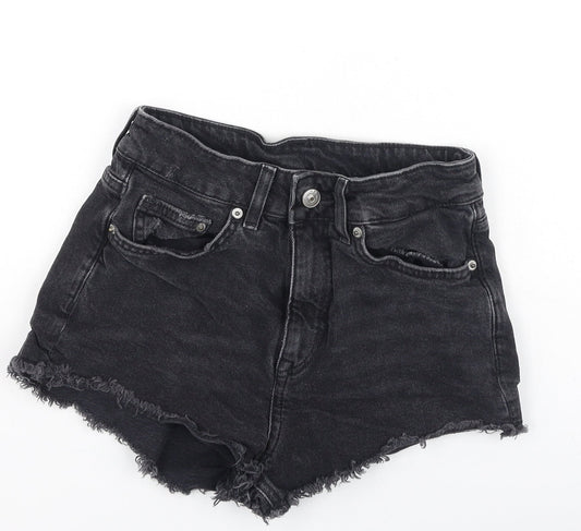 Divided Womens Grey  Cotton Hot Pants Shorts Size 34 L3 in Regular