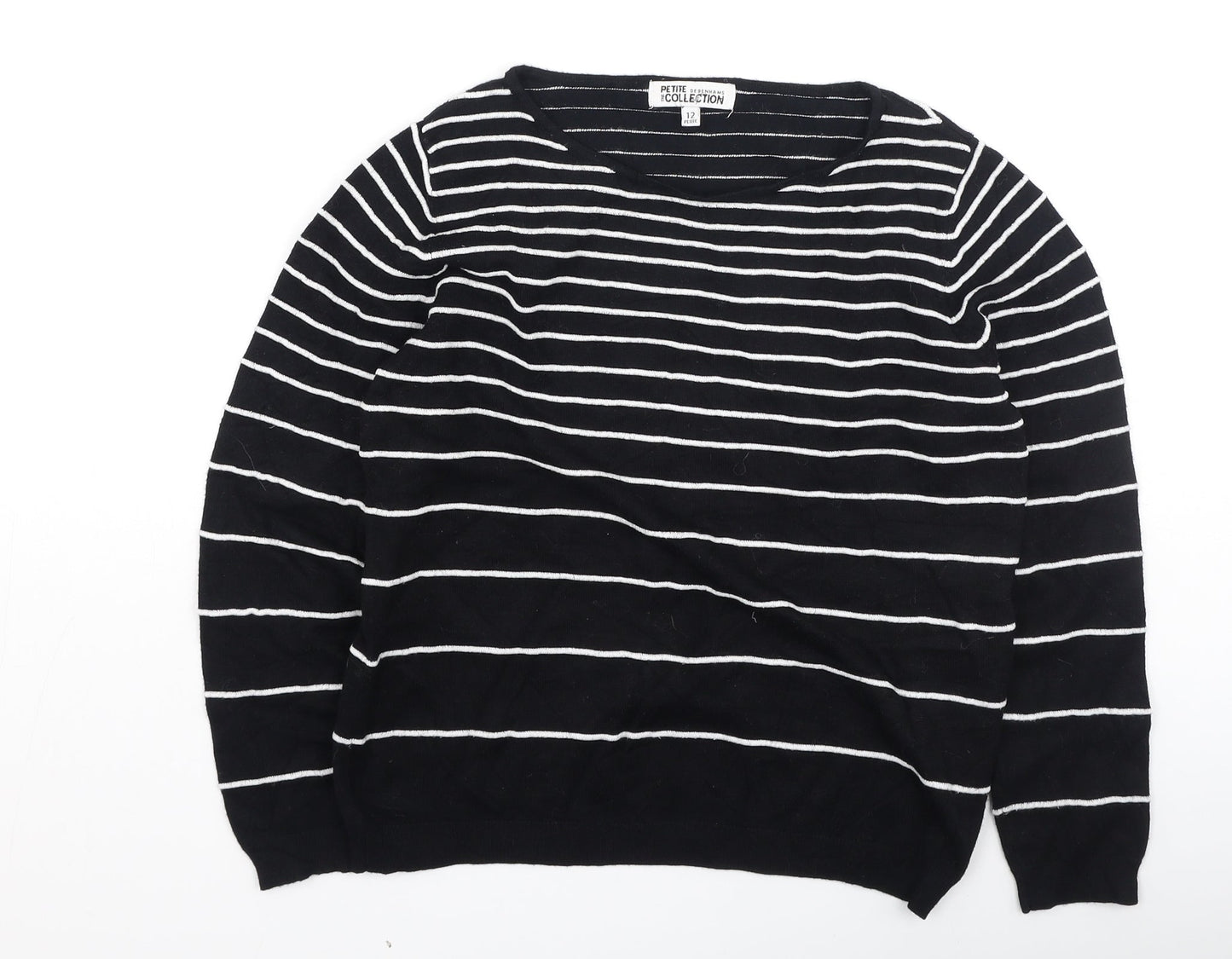 Womens UK Size 12 Debenhams Black Pullover Jumper