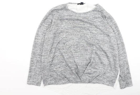 Primark Womens Grey Round Neck  Polyester Pullover Jumper Size 10
