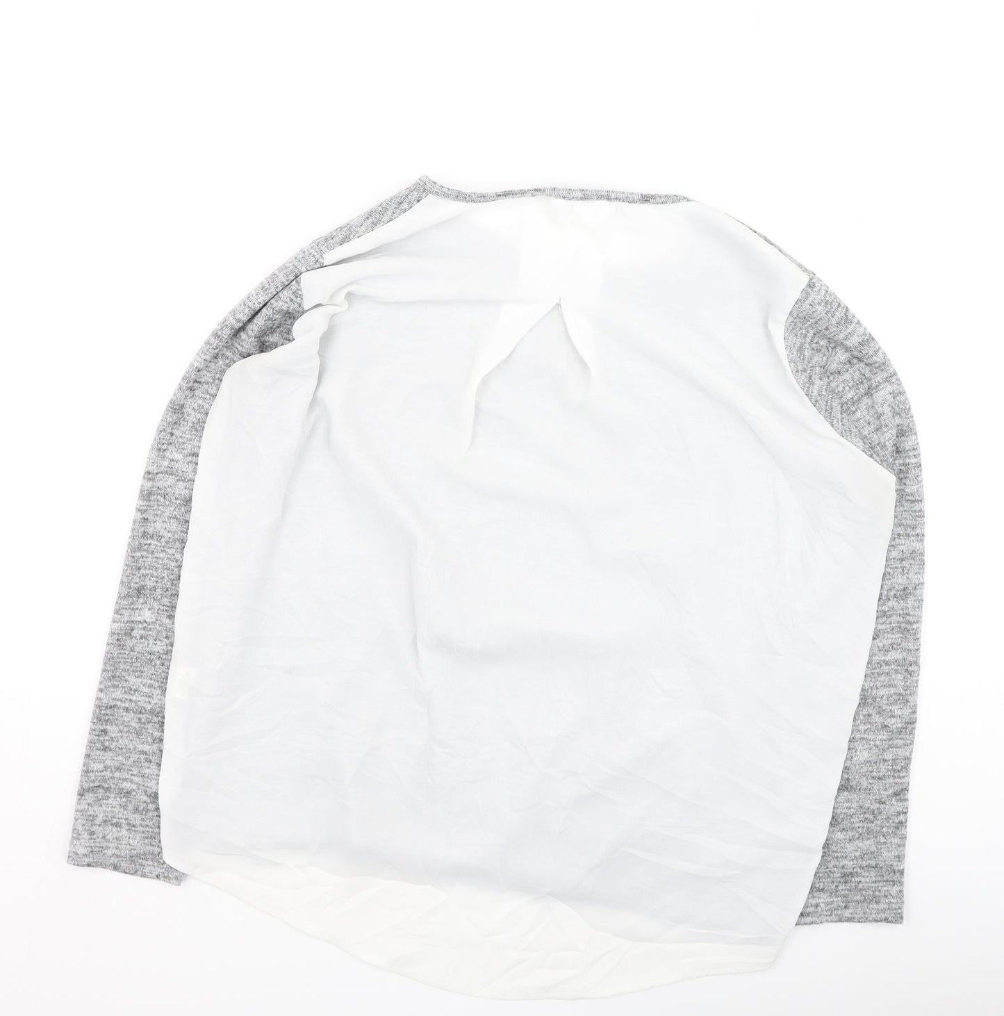 Primark Womens Grey Round Neck  Polyester Pullover Jumper Size 10