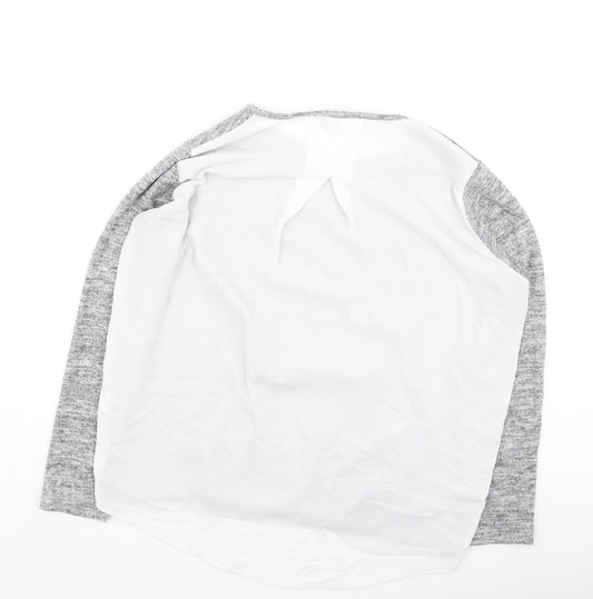 Primark Womens Grey Round Neck  Polyester Pullover Jumper Size 10