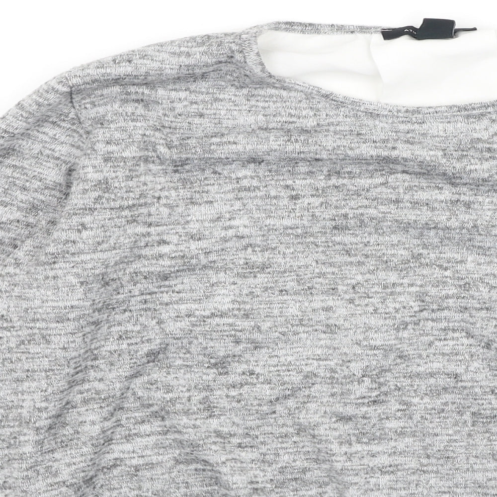 Primark Womens Grey Round Neck  Polyester Pullover Jumper Size 10