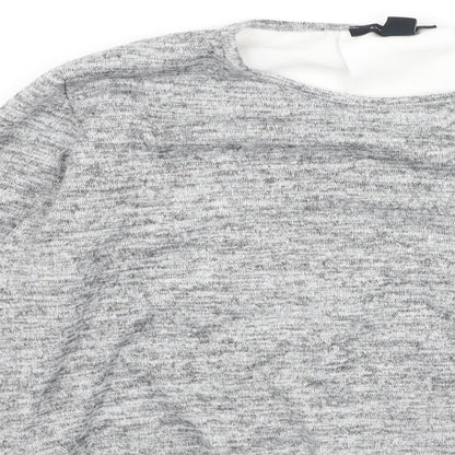 Primark Womens Grey Round Neck  Polyester Pullover Jumper Size 10
