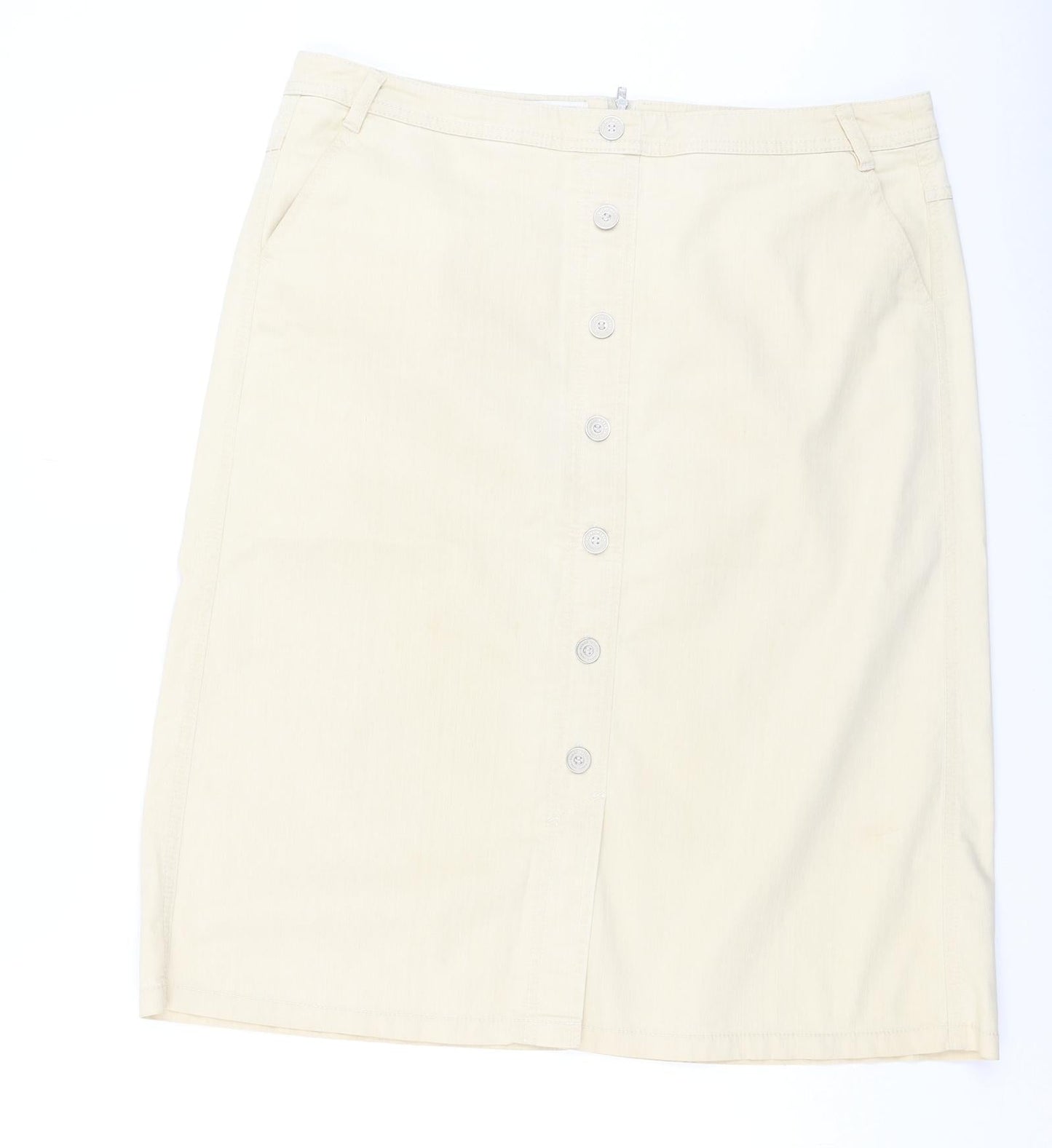 Gerry Weber Womens Beige  Cotton A-Line Skirt Size 38