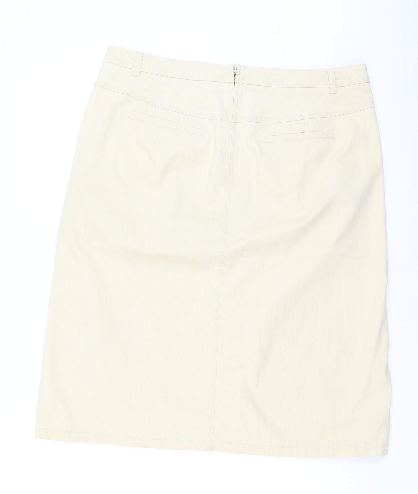 Gerry Weber Womens Beige  Cotton A-Line Skirt Size 38