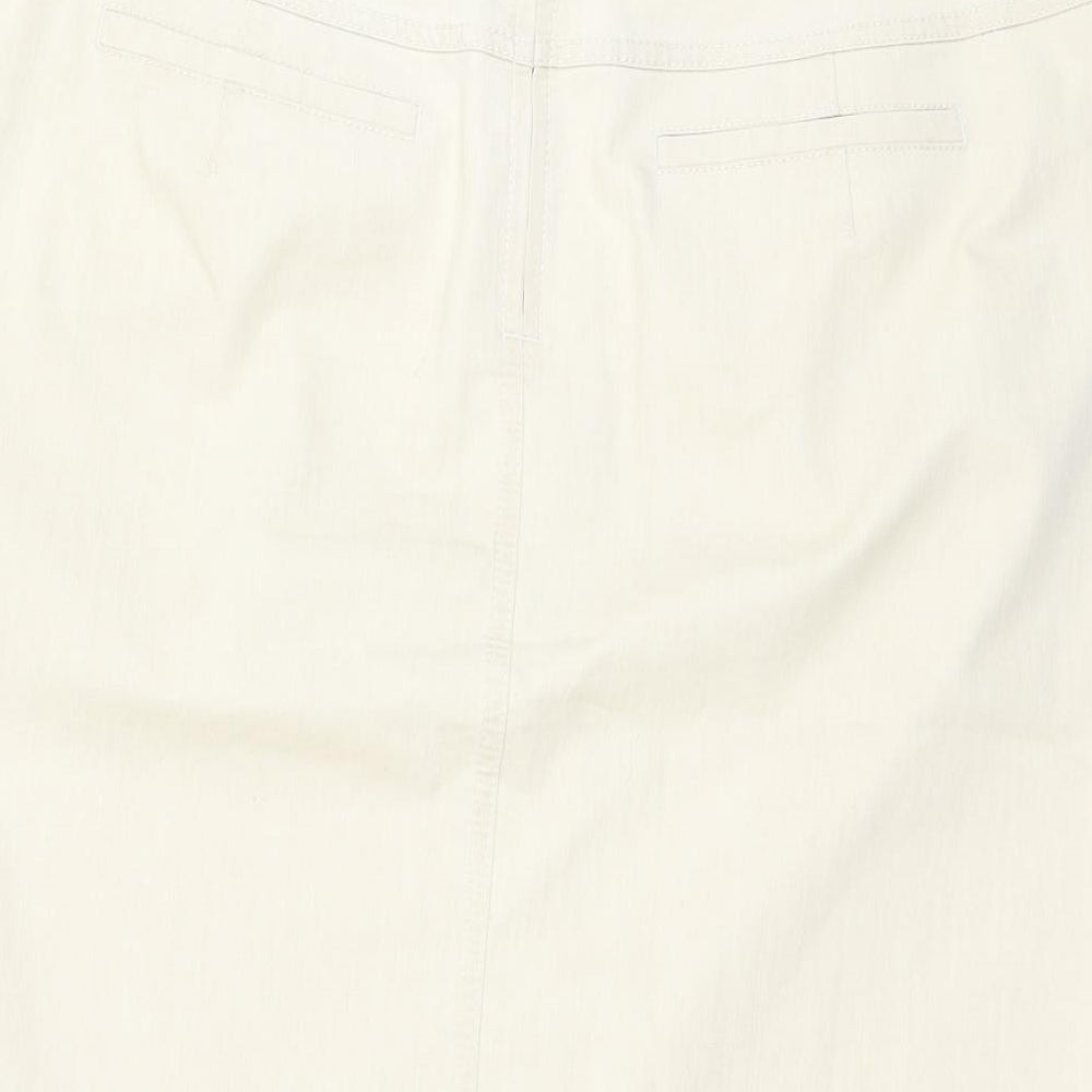 Gerry Weber Womens Beige  Cotton A-Line Skirt Size 38