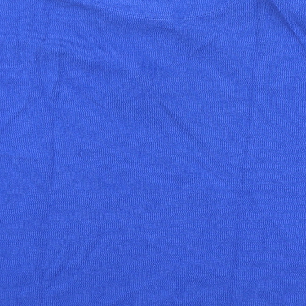 Canterbury Mens Blue  Cotton  Polo Size S Collared