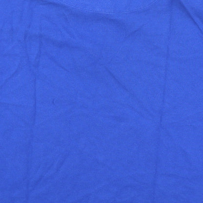 Canterbury Mens Blue  Cotton  Polo Size S Collared