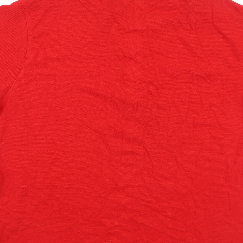 Industrialize  Mens Red  Cotton  Polo Size L Collared