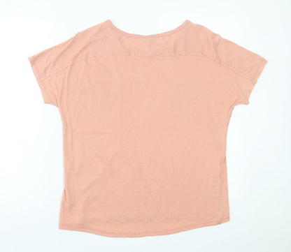 Womens UK Size M United Colors of Benetton Pink Basic T-Shirt